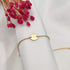 Personalized Initial Bracelet, 18K Gold Plated Stainless Steel Letter Bracelet Dainty Coin Charm Bracelet Delicate Disc Name Bracelet for Women...