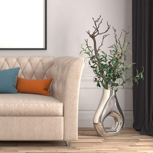 SHACOS 4 PCS 28 inch Artificial Olive Branches for Vases Greenery Olive Stems Faux Tree Branch Twig for Home Wedding Shop Office Garden Decor DIY ...