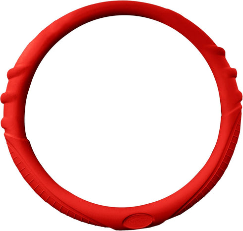 FH Group Universal Fit Silicone with Grip and Pattern Massaging Grip Steering Wheel Cover fits most Cars, SUVs, Trucks, and Vans Yellow...