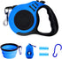 PETIMP Retractable Dog Leash Lightweight 16FT Leash Claw Print, with Folding Bowl,Dispenser,Rubbish Bags, for Small Medium Dogs(Blue)...