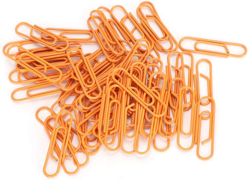 Paper Clips 180pcs, Orange 2.9x0.8cm Paper Clips Bookmarks Cute Paper Clips Small Paperclips for Office School Paper Files Organizing...