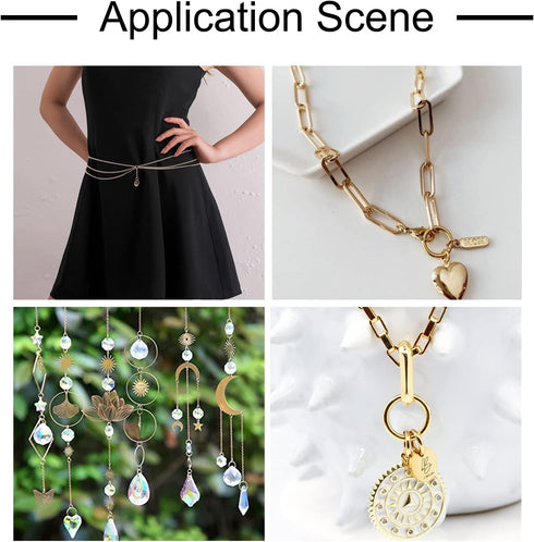 Craftdady 100pcs 12mm Gold Open Jump Rings Stainless Steel Split Rings Connectors 1.2mm Thick for DIY Jewelry Making...