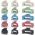 15Pcs Matte Nonslip Hair Claw Clips- Large Rectangle Claw Clips for Thick Hair Small Square Claw Clips Small Hair Clips for Thin Hair Accessories ...