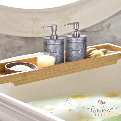 Autumn Alley Galvanized Farmhouse Soap Dispenser Kitchen - Rustic Soap Dispenser for Bathroom - Stainless Steel Pump for Hand Wash, Sanitizer, Lot...