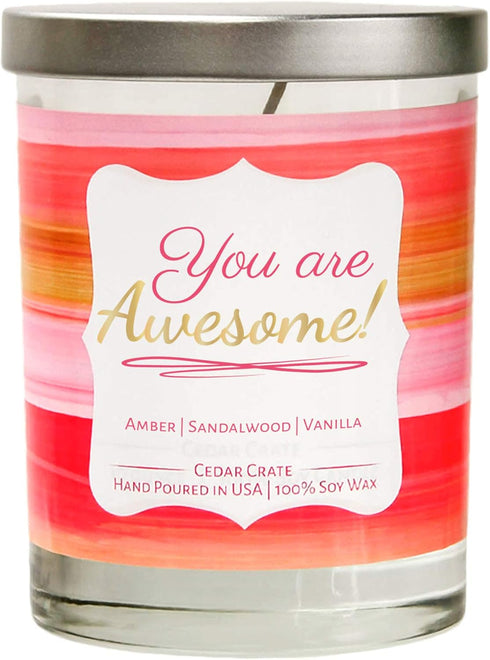 You are Awesome! Best Friend Candle, Friendship Gifts for Women, Birthday Gifts for Friends Female, Christmas Candle, Mother’s Day, Long Distance ...