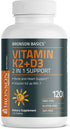 Bronson Basics Vitamin K2 D3 (MK7) Supplement Non-GMO Formula 5000IU (125 mcg) Vitamin D3 & 90 mcg Vitamin K2 MK-7 Easy to Swallow Vitamin D & K C...
