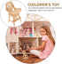 jojofuny Dollhouse Wooden High Chair, Miniature Highchair, Mini House Supplies, Mini Doll Furniture 1:12 Scale Desktop Chair Decoration Accessorie...