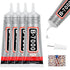 4 PCS 110ml B7000 Glue Clear with Precision Tip, Clear Glue Rhinestones Glue for Craft, Multipurpose Waterproof Stong Bond Jewelry Glue for Phone ...