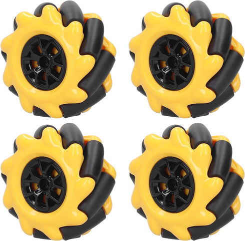 Fafeicy Mecanum Wheel, 60mm Omni-Directional Smart Robot Car Parts Accessories DIY Toy Components Compatible with Building Blocks and for TT Motor...