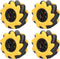 Fafeicy Mecanum Wheel, 60mm Omni-Directional Smart Robot Car Parts Accessories DIY Toy Components Compatible with Building Blocks and for TT Motor...