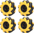 Fafeicy Mecanum Wheel, 60mm Omni-Directional Smart Robot Car Parts Accessories DIY Toy Components Compatible with Building Blocks and for TT Motor...