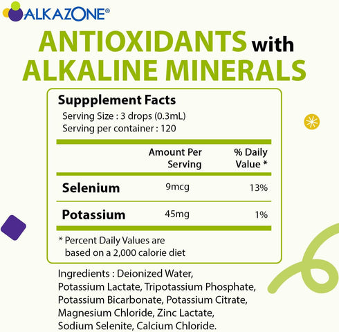 Alkazone Balance Your pH, Antioxidants Alkaline Mineral Drops, Single 1.25 Oz Pack, Portable, Yields 10 Gallons of alkaline, antioxidant Water, Un...
