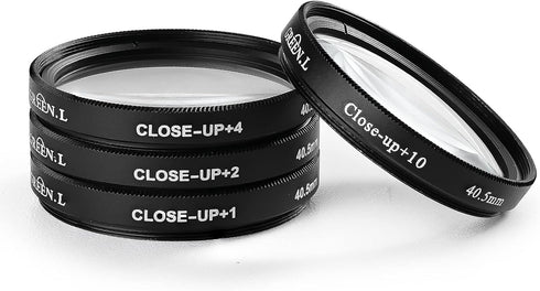 40.5mm Close-up Filter Set(+1,+2,+4,+10), Professional Macro Filter with Filter Pouch for Camera Lens...