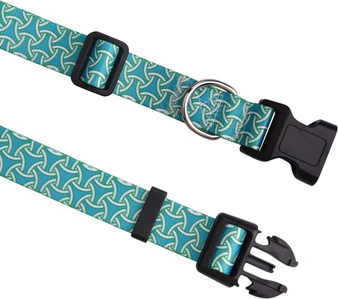 Dog Collar for Small Dogs, Soft Comfy Pet Collar for Small Medium Large Dogs, Geometry Pattern for Boy Girl Puppy Dogs(Armor Green,S)...
