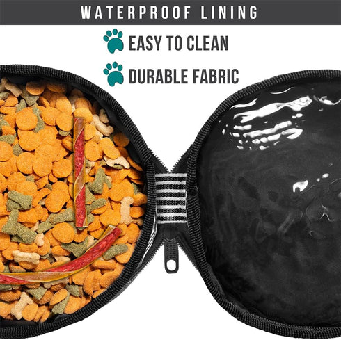 PetAmi Collapsible Dog Food Water Bowls, 2 Travel Bowls Kit, Portable Pet Dish No Spill, Foldable Lightweight BPA Free Leakproof, Camping Hunting ...