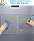 MaxGear Small Magnetic Dry Erase Board for Refrigerator, 12"X 8" Acrylic Magnetic Whiteboard for Fridge Clear White Board Kitchen Menu Board Memo ...