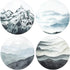 Lahome Mountain Range Coasters - Round Drinks Absorbent Stone Coaster Set with Ceramic Stone and Cork Base for Kinds of Mugs and Cups (Mountain Ra...