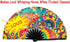 Amajiji Large Folding Hand Rave Fan Popping Fan for Line Dancing Clacking Fans for Boots On The Ground Dance,Party,Decoration,Festival (Dream ?low...