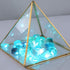 Natural Fluorite String Lights Raw Crystal Decorative Lights Healing Cluster Lit 20 LEDs 6.5ft with Remote Control, Hanging Ornaments Decor Batter...