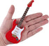 Dselvgvu Wooden Miniature Electric Guitar with Stand and Case Mini Musical Instrument Miniature Dollhouse Model Birthday Present (Electric Guitar:...
