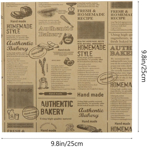 DOITOOL Parchment Paper Sheets 50 Sheets Wax Paper Sheets for Food, Greaseproof Newsprint Vintage Craft Paper Beautiful Baking Paper Grease BBQs f...