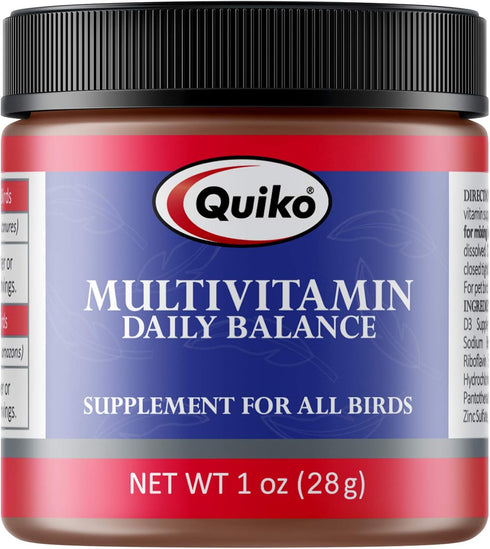 Quiko Multivitamin Daily Balance Vitamin & Mineral Supplement for All Pet Birds, 1.0 Ounce...