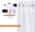 BUHUA White Sheer Curtains 63 Inches Long Rod Pocket Window Treatment Voile Panels 55" X 63" Length for Kitchen/Bedroom/Living Room Set of 2 Panel...
