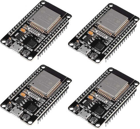 4PCS ESP32 Development Board ESP-32S NodeMCU Board ESP-WROOM-32 WiFi Microcontroller 2.4GHz 2 in 1 Dual-Core WiFi + Bluetooth Processor Integrated...