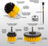Holikme 4 Pack Drill Brush Attachments Set, Power Scrubber with Extend Long Attachment?Cleaning Supplies for Bathtub, Shower, Grout, Tile(Yellow)...