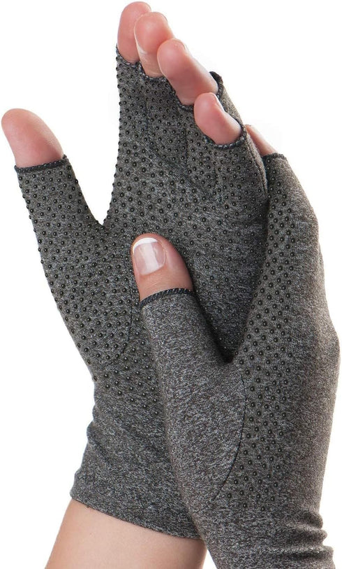 Dr. Frederick's Original Grippy Arthritis Gloves for Women & Men - Anti-Slip Compression Gloves for Arthritis Pain Relief - Medium...