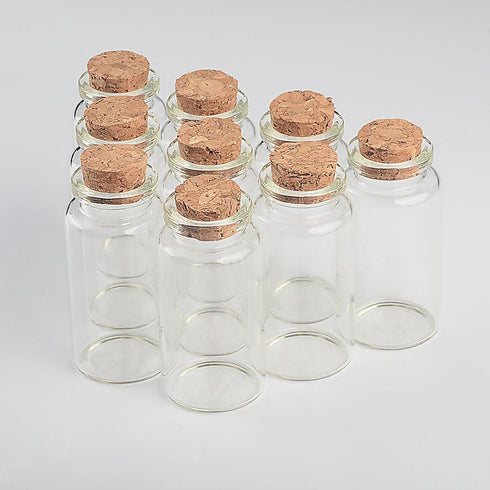 30x60x17mm 25ml Glass Bottles with Cork for Wedding Holiday Decoration 12pcs (12, 25ml-30x60x17mm)...