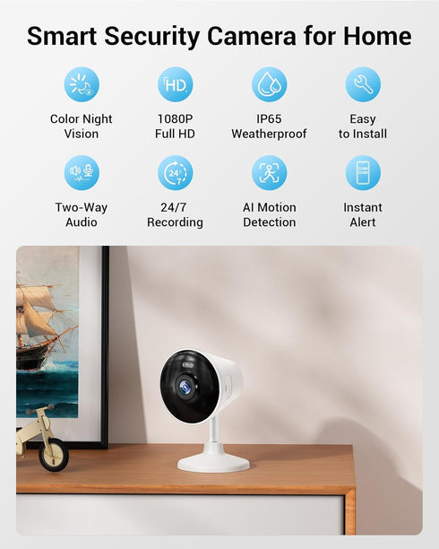 5G & 2.4G Indoor/Outdoor Security Camera for Home, Baby/Elder/Dog/Pet Camera with Phone App, WiFi Camera w/Spotlight Color Night Vision 2-Way Audi...