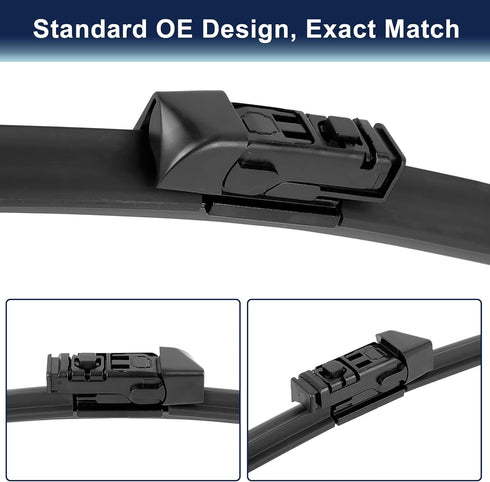 X AUTOHAUX 24 in 18 in Front Pair Left Right Set Windshield Wiper Blades Replacement for Mazda 6 CX-5 CX-9 CX5 CX9 2017-2021 Push Button (Not for ...