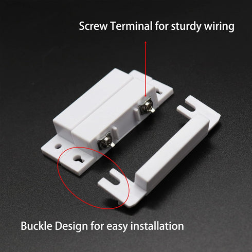Magnetic Reed Switch NO Surface Mount Wired Door Window Contact Sensor with Cover for Home Security and Burglar Alarm Systems MC-31 5pcs...