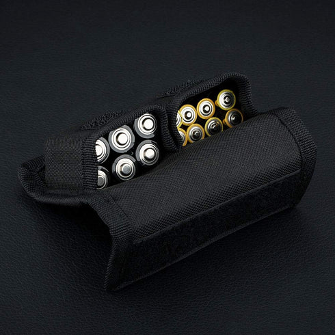 (3 Pockets) DSLR Battery and Memory Card Holder Pouch,Camera Battery and SD CF XQD Card Storage Case for AA Battery and LP-E6 LP-E10 LP-E12 LP-E17...