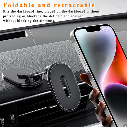 Magnetic Phone Holder for Car, 360 Degree Rotatable Auto Cell Phone Mount with 8 Strong Magnet, Dashboard Adhesive Phone Mount Compatible with All...