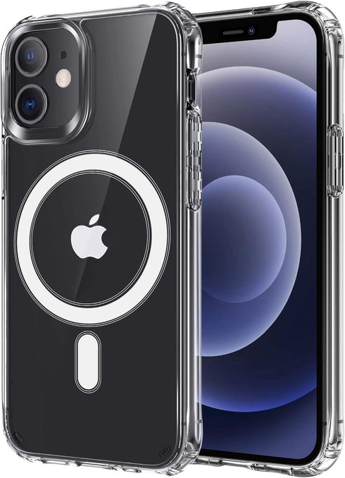 Ambar Compatible with MagSafe Case for iPhone 11 (6.1 inch), Shockproof, Acrylic Back, Magnetic Transparent Case...