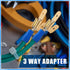 100 Pcs Piggyback Spade Connectors, 3 Way Adapter Dual Male to Single Female Brass Quick Disconnect Connectors Piggyback Terminals Crimp Terminals...