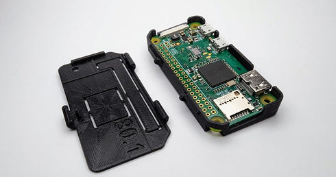 Compact Raspberry Pi Zero Protective Case (Black Carbon Fiber Look)...