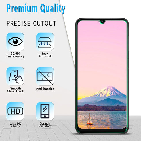 Slanku (3 Pack) Screen Protector for Samsung Galaxy A12 Tempered Glass, Bubbles Free, Anti-Scratch, Easy to install, Case Friendly, 9h-Hardness......