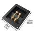 1PC Copper 4-Position Terminal Junction Box, Post 4 Speaker Wall Plates Home Theater Junction Box Connectors for Car/Home Audio, Speaker Box Termi...