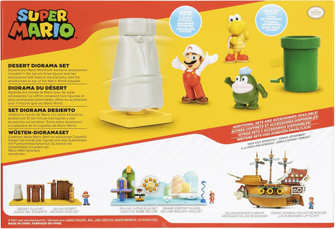 Super Mario Action Figure Playset 2.5-Inch Desert Diorama Set...