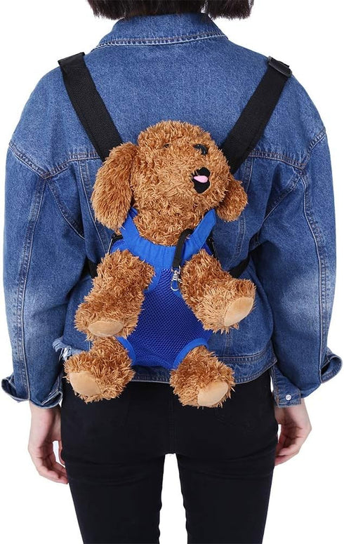Pet Carrier Backpack, 8 Types Fashionable Pet Dog Five Holes Backpack Front Chest Tote Carrier Net Bag(Dark Blue S) Slings...
