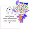 Housewarming Card, Housewarming Gift for New House, New Apartment Greeting Card with Flower Refrigerator Magnet, New Home Card for Coworkers Relat...