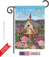 Breeze Decor - Welcome Bird House Garden Friends - Everyday Impressions Decorative Vertical Garden Flag 13" x 18.5" Printed in USA...