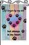 No Longer By My Side But Always In My Heart Garden Flag - Paw Print Coloful Wooden Board Garden Banner - Pet Memory Lawn Sign Yard Flag - Dog Cat ...