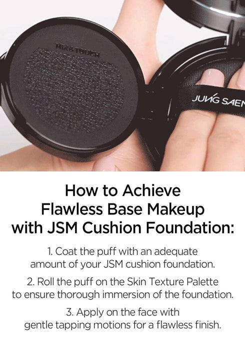 JUNG SAEM MOOL Cushion Puff Natural Cover Puff for Smooth Fitting with The Round Shape 2.1 Inch...