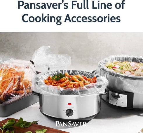 PanSaver Hotel Clear Pan Liners for Easy Clean Up - Disposable Buffet Pan Liners, Ovenable up to 400F (Half Pan Liner - 12.5 x 5.5 in)...