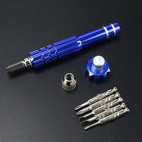 6-in-1 Screwdriver Set, Glasses Screwdriver, Mini Eyeglass Screwdriver Repair Kit, S2 Steel Magnetic Tiny Precision Screwdriver Kit for Watch, Eye...