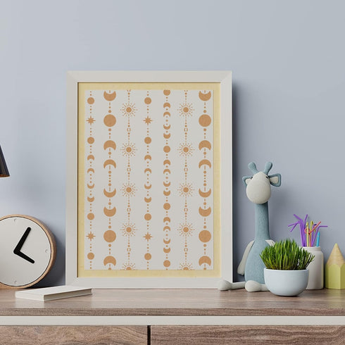 NBEADS 3 Pcs Moon Stars Painting Stencils Templates, 11.8×11.8 Inch Reusable DIY Art and Craft Stencils for Painting on Wood, Fabric, Paper, Walls...